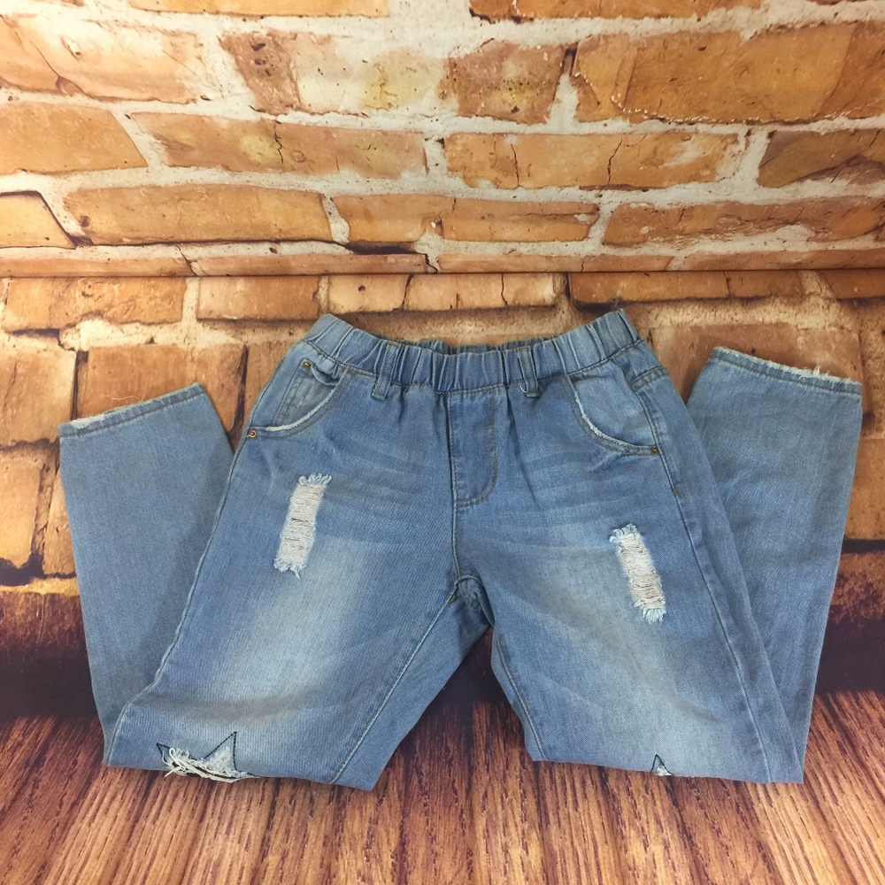 I Jeans Distressed girls Jeans Stars sz S D8